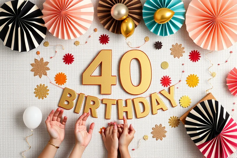 diy 40th birthday party decorations — Diy 40th Birthday Party Decorations (the finished result)