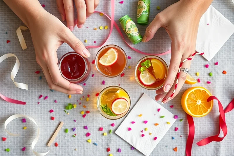simple diy party decor drinks — Simple Diy Party Decor Drinks (the finished result)