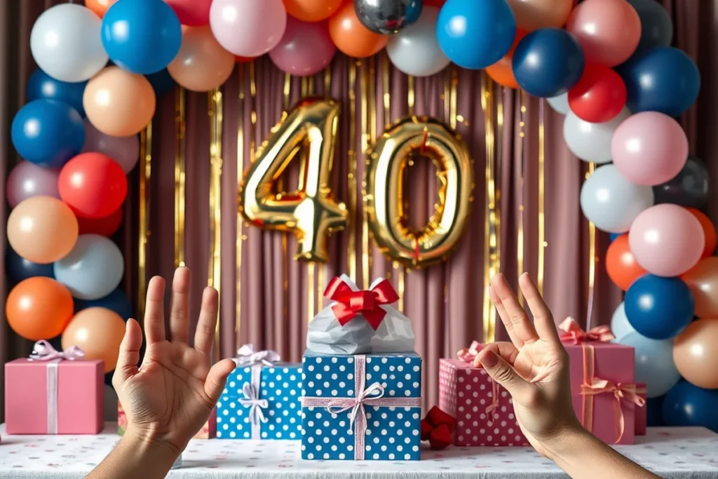 40th Birthday Party Favors Comparison