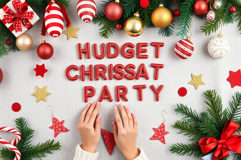budget christmas party decorations — Budget Christmas Party Decorations (the finished result)
