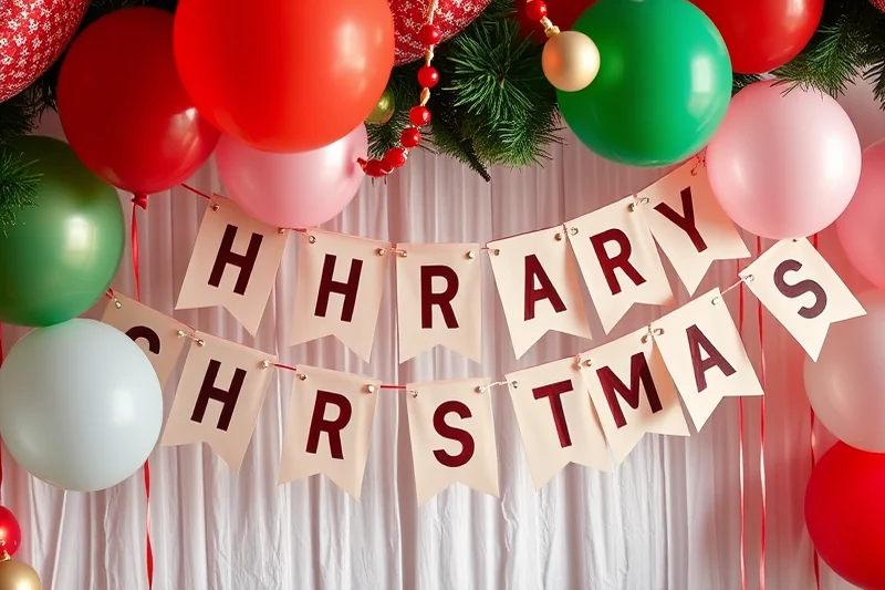 homemade christmas party decor — Homemade Christmas Party Decor (step by step)
