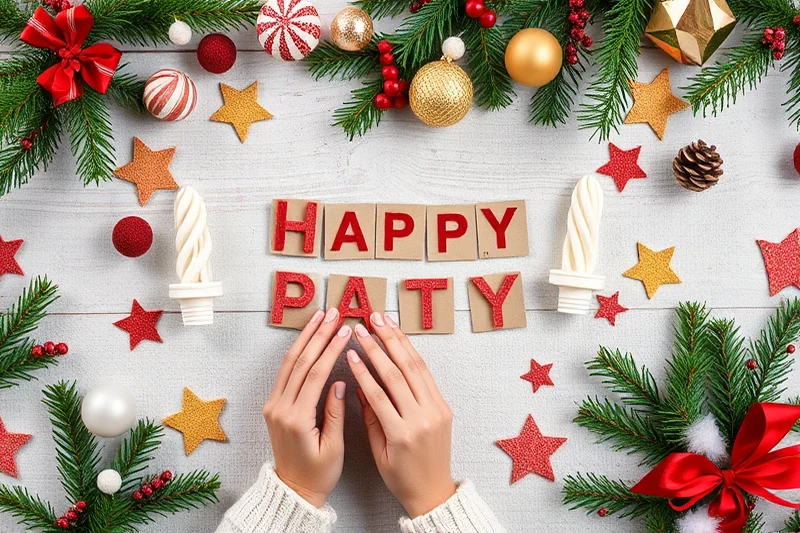 homemade christmas party decor — Homemade Christmas Party Decor (the finished result)